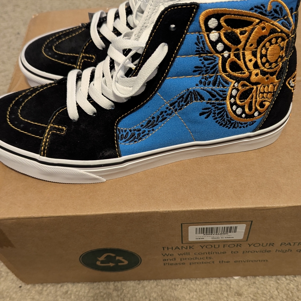 Vans High Top Dia De Los Muertos Wmns Size 10